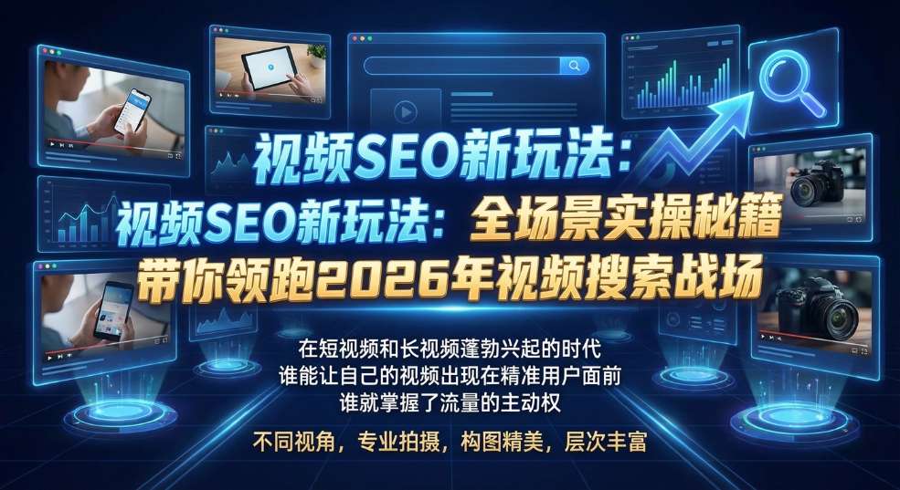 视频SEO新玩法:全场景实操秘籍,带你领跑2026年视频搜索战场 视频SEO新玩法:全场景实操秘籍,带你领跑2026年视频搜索战场第二张图