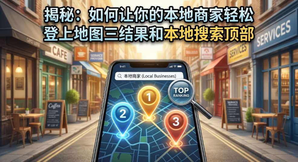 【揭秘：如何让你的本地商家轻松登上地图三结果和本地搜索顶部】