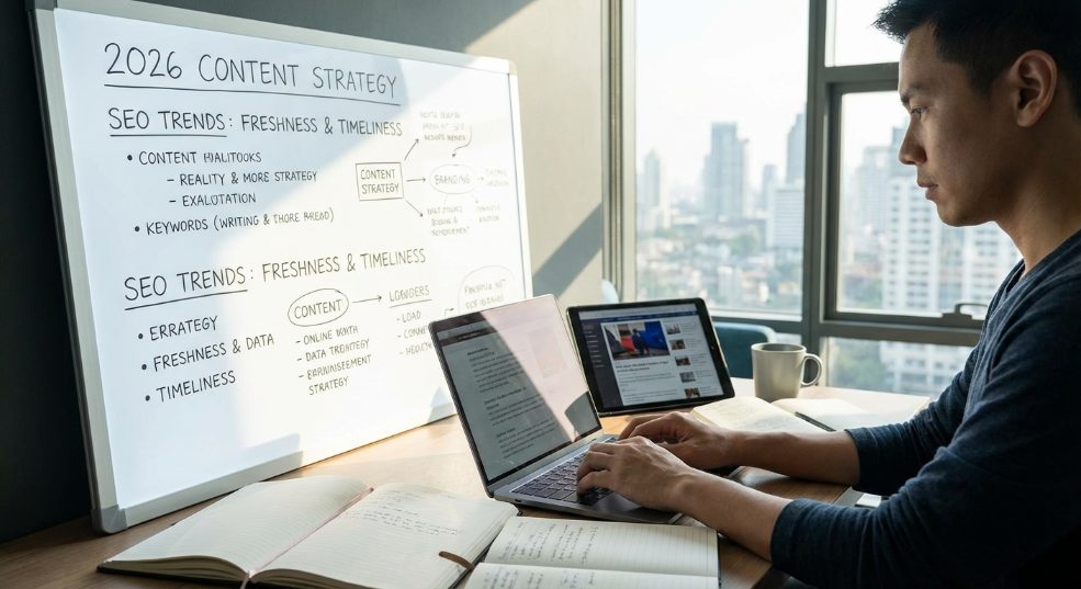 怎样利用内容新鲜度和时效性提升网站排名？2026年内容策略全解析第一张图