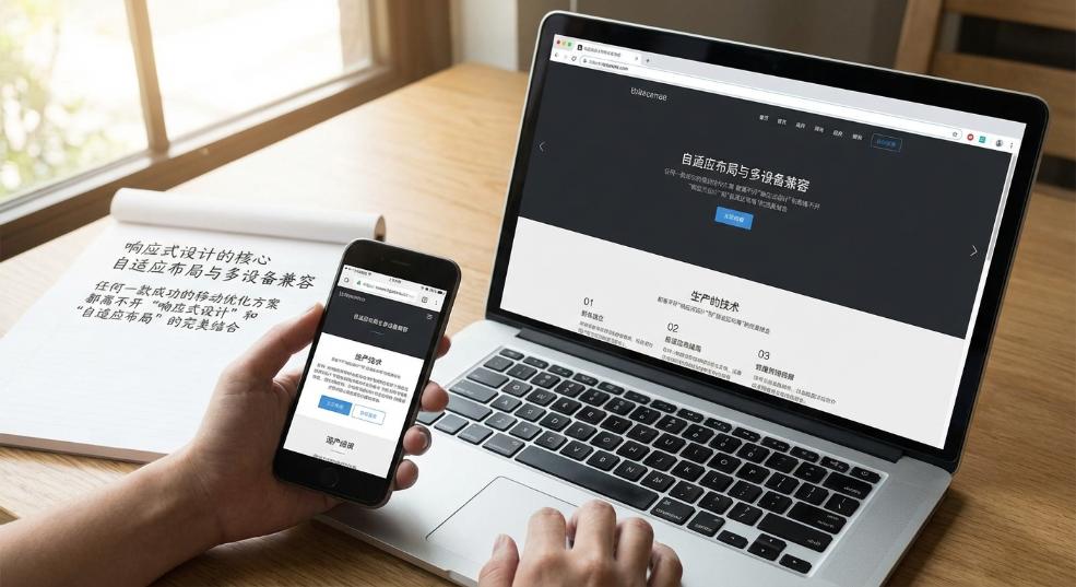 知道为什么一家网站在手机上看起来糟糕透了？答案很简单——它没有真正掌握响应式设计的奥秘。你可能还觉得“自适应布局”和“多设备兼容”只是技术名词，但实际上，它们才第一张图