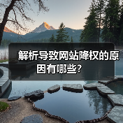 解析导致网站降权的原因有哪些?(图1) 解析导致网站降权的原因有哪些?(图1)