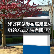 浅谈网站发布高质量外链的方式方法有哪些?(图1) 浅谈网站发布高质量外链的方式方法有哪些?(图1)