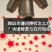 网站关键词降权怎么办?快速排查与应对指南(图1) 网站关键词降权怎么办?快速排查与应对指南(图1)