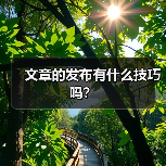 文章的发布有什么技巧吗?(图1) 文章的发布有什么技巧吗?(图1)
