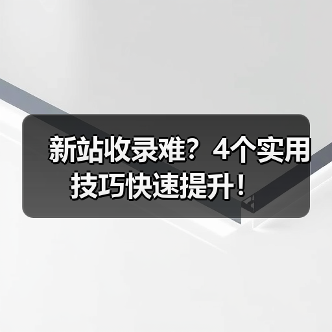新站收录难？4个实用技巧快速提升！（图1）