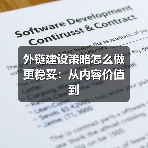 外链建设策略怎么做更稳妥:从内容价值到风险控制