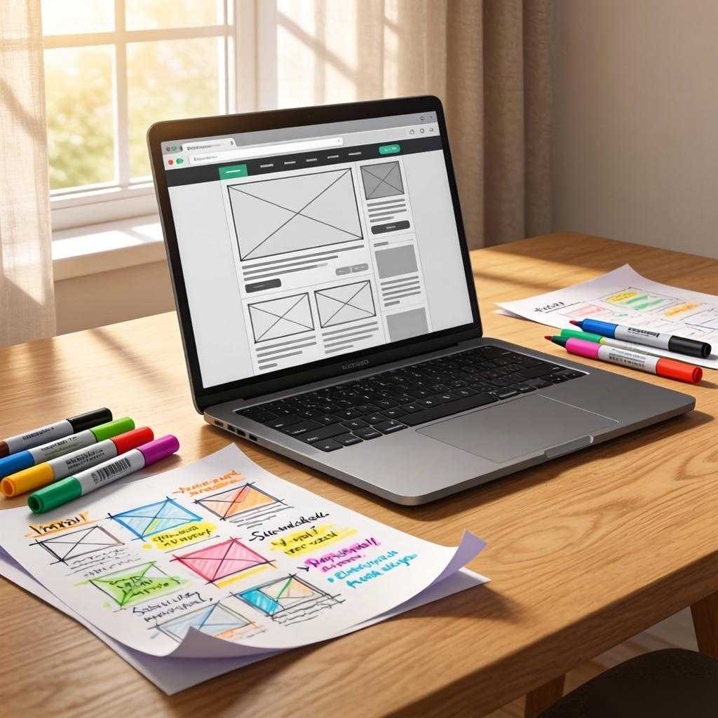 如何打造高效的网站线框图:布局规划与内容位置揭秘